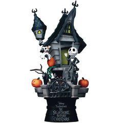 The Nightmare Before Christmas - Jack Skellington with Zero Haunted House Diorama Statue Figure (6") - Beast Kingdom - D-Stage Series (DS-035)