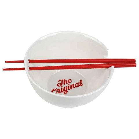 The Original Cup Noodles - Ceramic Ramen Bowl with Chopsticks - Bioworld