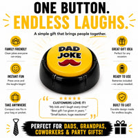 The Original Dad Joke Button | Funny Dad Jokes Gift for Dad | Fathers Day Gifts, Dad Birthday Gift from Daughter Son | Gag Gifts for Men, White Elephant Gifts for Adults
