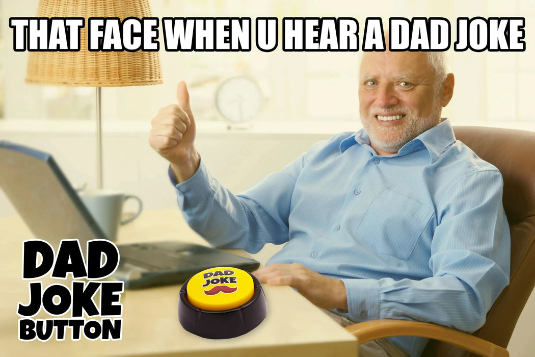 The Original Dad Joke Button | Funny Dad Jokes Gift for Dad | Fathers Day Gifts, Dad Birthday Gift from Daughter Son | Gag Gifts for Men, White Elephant Gifts for Adults