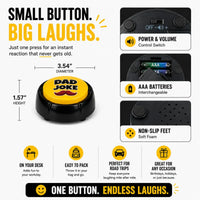 The Original Dad Joke Button | Funny Dad Jokes Gift for Dad | Fathers Day Gifts, Dad Birthday Gift from Daughter Son | Gag Gifts for Men, White Elephant Gifts for Adults