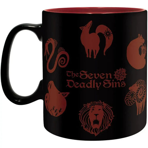 The Seven Deadly Sins - Animals & Emblems Black & Red Mug (Ceramic, 16 oz.) - ABYstyle