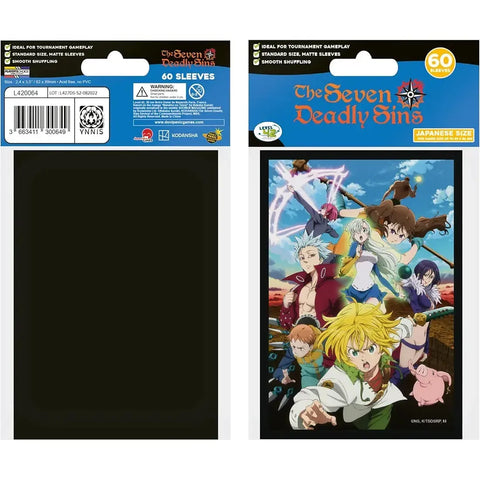 The Seven Deadly Sins - Battle Team Art Protective Card Sleeves (60 Count, Standard Size) - Japanime Games - Player's Choice Game Accessories Series