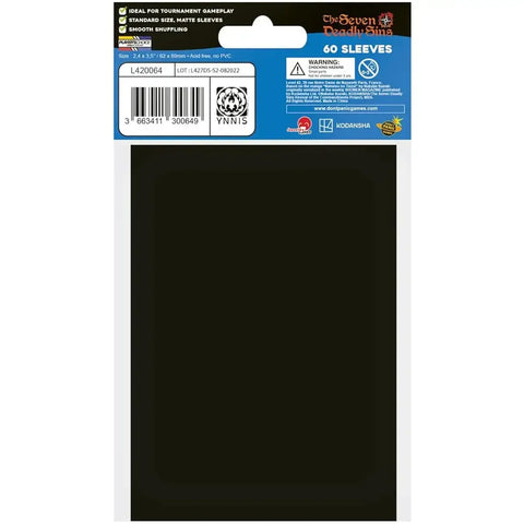 The Seven Deadly Sins - Battle Team Art Protective Card Sleeves (60 Count, Standard Size) - Japanime Games - Player's Choice Game Accessories Series