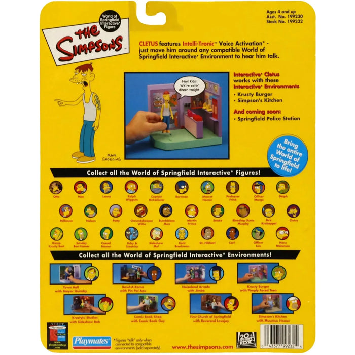 The Simpsons - Cletus Action Figure - World of Springfield Series 7 - Playmates (2001) | 199232