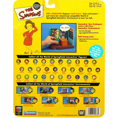 The Simpsons - Edna Krabappel Interactive Action Figure with Intelli-Tronic Voice Activation (4.75") - Playmates Toys - World of Springfield Series 7 (2001)