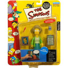 The Simpsons - Edna Krabappel Interactive Action Figure with Intelli-Tronic Voice Activation (4.75") - Playmates Toys - World of Springfield Series 7 (2001)