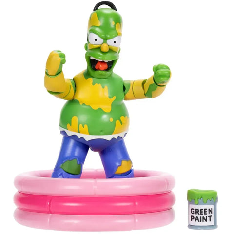 The Simpsons [I Am Furious (Yellow)] - Furious Green Paint Hulk Homer Action Figure (5