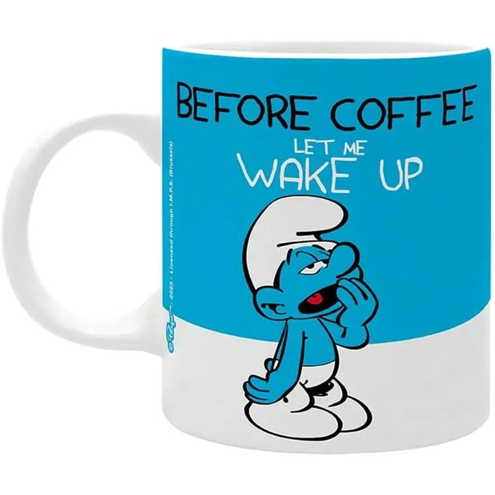 The Smurfs - Before & After Coffee Lazy Smurf Mug (Ceramic, 11 oz.) - ABYstyle