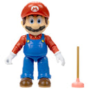 The Super Mario Bros. Movie - Mario with Plunger Action Figure (5") - Jakks Pacific - Series 1