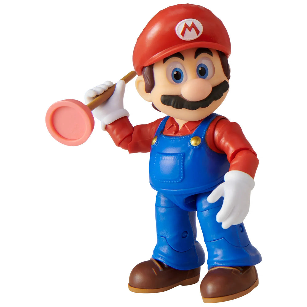 The Super Mario Bros. Movie - Mario with Plunger Action Figure (5") - Jakks Pacific - Series 1