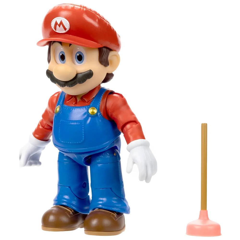 The Super Mario Bros. Movie - Mario with Plunger Action Figure (5") - Jakks Pacific - Series 1