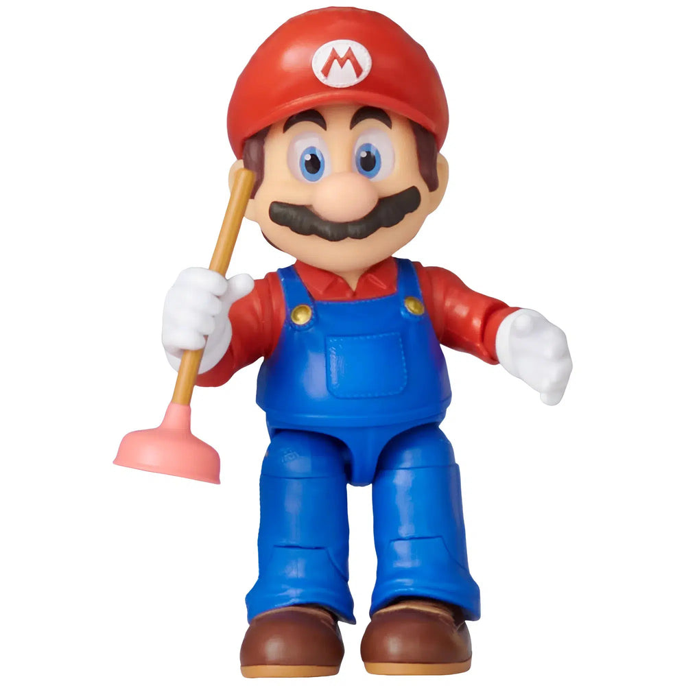 The Super Mario Bros. Movie - Mario with Plunger Action Figure (5") - Jakks Pacific - Series 1