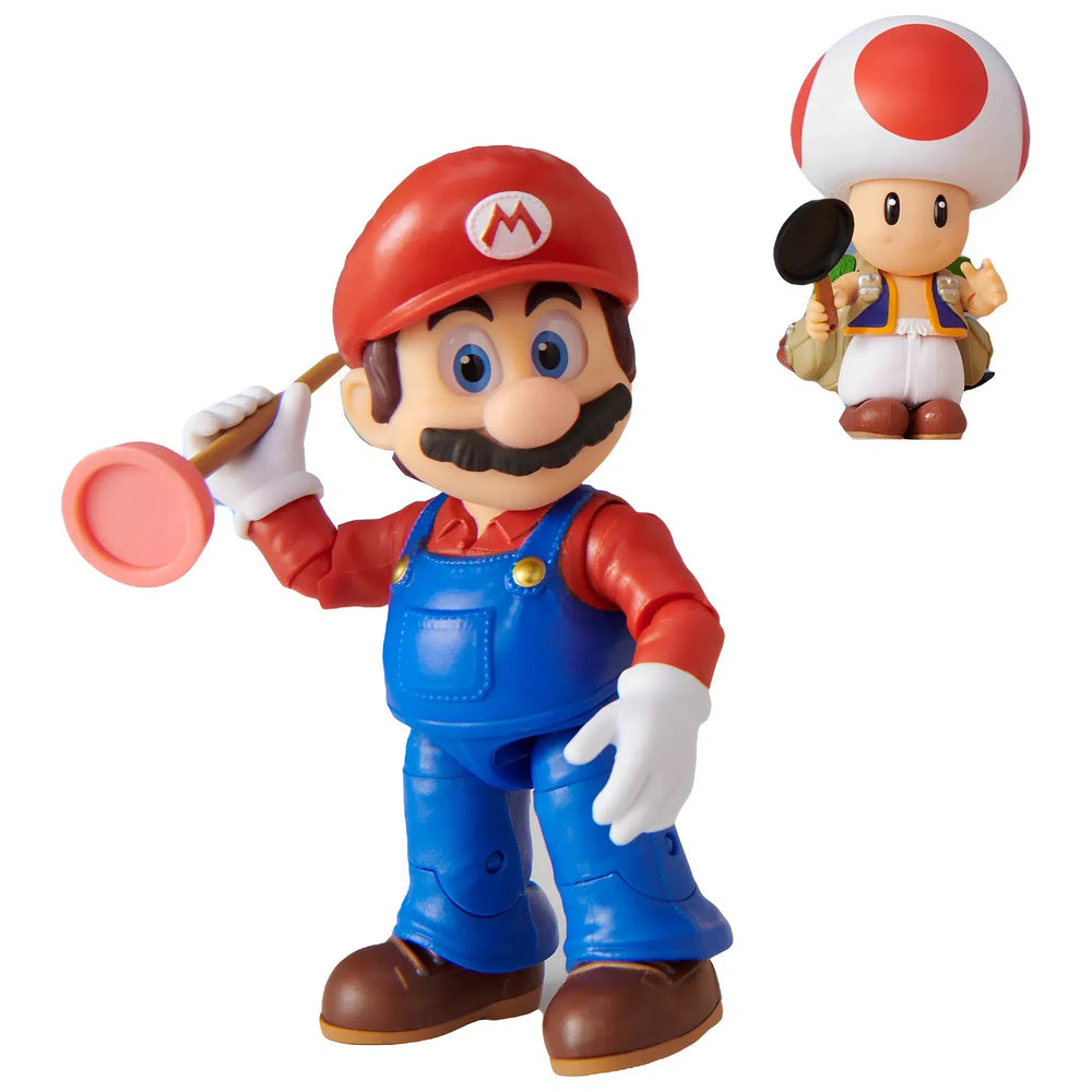 The Super Mario Bros. Movie - Mario with Plunger Action Figure (5") - Jakks Pacific - Series 1