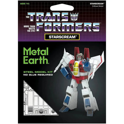 The Transformers: More than Meets the Eye - Starscream Figure Model Kit (Steel, Moderate Difficulty) - Fascinations - Metal Earth Series