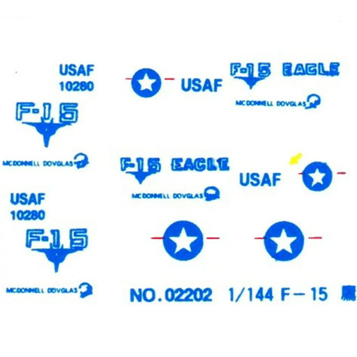 The United States Air Force - F-15 Eagle Military Plane Model Kit (1:144 Scale, Plastic) - LEE - Jet FIghter Series (2)