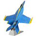 The United States Navy - Blue Angels F/A-18 Super Hornet Military Plane 3D Figure Model Kit (1:120 Scale, Steel, Moderate Difficulty) - Fascinations - Metal Earth Premium Series - (2023)