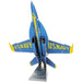 The United States Navy - Blue Angels F/A-18 Super Hornet Military Plane 3D Figure Model Kit (1:120 Scale, Steel, Moderate Difficulty) - Fascinations - Metal Earth Premium Series - (2023)
