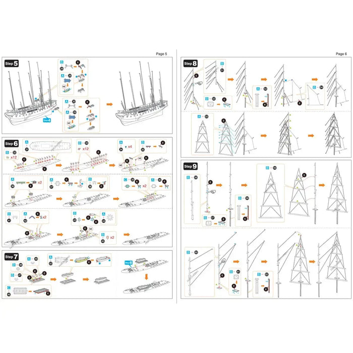 The United States Navy - USS Constitution "Old Ironsides" Ship Figure Model Kit (1:528 Scale, Steel, Challenging Difficulty) - Fascinations - Metal Earth Premium Series