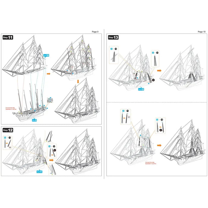 The United States Navy - USS Constitution "Old Ironsides" Ship Figure Model Kit (1:528 Scale, Steel, Challenging Difficulty) - Fascinations - Metal Earth Premium Series