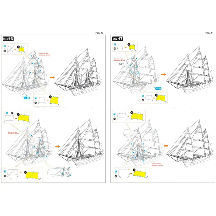 The United States Navy - USS Constitution "Old Ironsides" Ship Figure Model Kit (1:528 Scale, Steel, Challenging Difficulty) - Fascinations - Metal Earth Premium Series