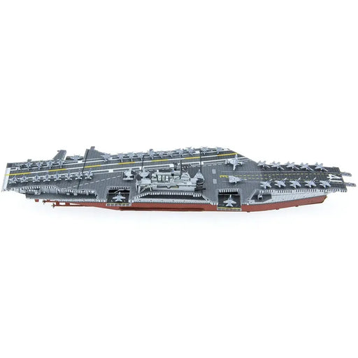 The United States Navy - USS Midway Aircraft Carrier Ship Figure Model Kit (1:1410 Scale, Steel, Challenging Difficulty) - Fascinations - Metal Earth Premium Series