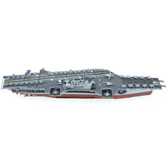 The United States Navy - USS Midway Aircraft Carrier Ship Figure Model Kit (1:1410 Scale, Steel, Challenging Difficulty) - Fascinations - Metal Earth Premium Series