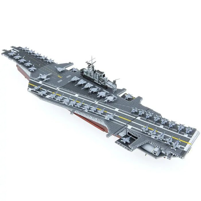 The United States Navy - USS Midway Aircraft Carrier Ship Figure Model Kit (1:1410 Scale, Steel, Challenging Difficulty) - Fascinations - Metal Earth Premium Series