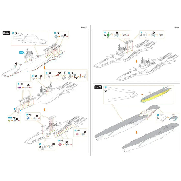 The United States Navy - USS Midway Aircraft Carrier Ship Figure Model Kit (1:1410 Scale, Steel, Challenging Difficulty) - Fascinations - Metal Earth Premium Series