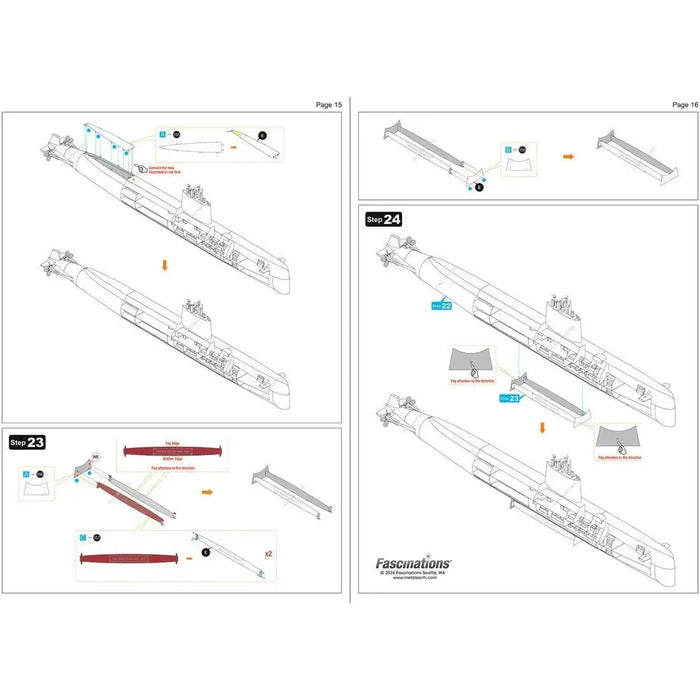 The United States Navy - USS Nautilus Nuclear Powered Submarine Ship Figure Model Kit (1:342 Scale, Steel, Challenging Difficulty) - Fascinations - Metal Earth Premium Series