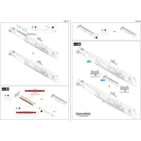 The United States Navy - USS Nautilus Nuclear Powered Submarine Ship Figure Model Kit (1:342 Scale, Steel, Challenging Difficulty) - Fascinations - Metal Earth Premium Series