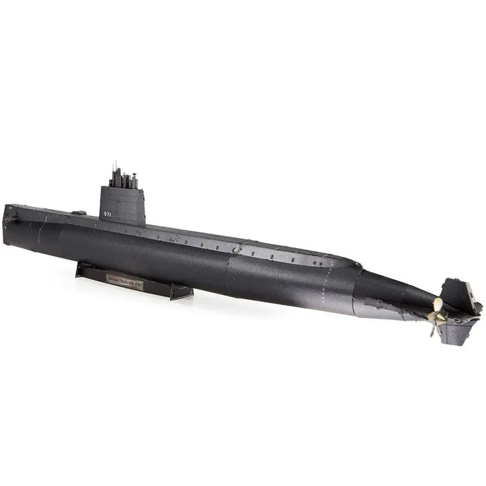 The United States Navy - USS Nautilus Nuclear Powered Submarine Ship Figure Model Kit (1:342 Scale, Steel, Challenging Difficulty) - Fascinations - Metal Earth Premium Series