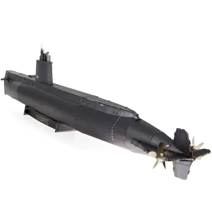 The United States Navy - USS Nautilus Nuclear Powered Submarine Ship Figure Model Kit (1:342 Scale, Steel, Challenging Difficulty) - Fascinations - Metal Earth Premium Series