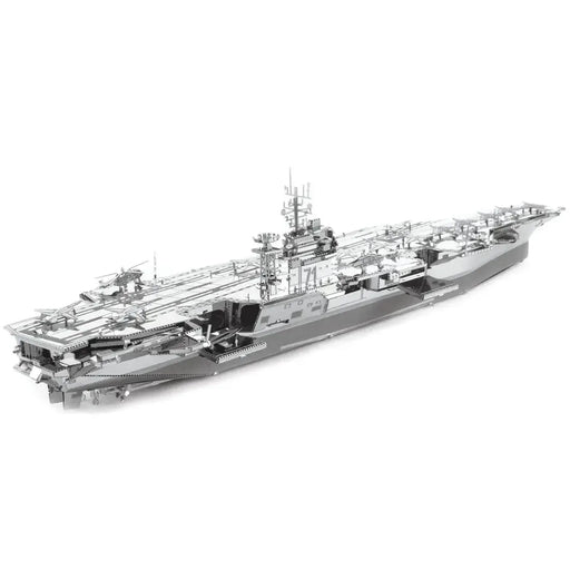The United States Navy - Unpainted USS Theodore Roosevelt CVN-71 Aircraft Carrier Ship Figure Model Kit (Steel, Expert Difficulty) - Fascinations - Metal Earth Premium Series