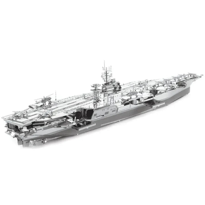 The United States Navy - Unpainted USS Theodore Roosevelt CVN-71 Aircraft Carrier Ship Figure Model Kit (Steel, Expert Difficulty) - Fascinations - Metal Earth Premium Series