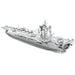 The United States Navy - Unpainted USS Theodore Roosevelt CVN-71 Aircraft Carrier Ship Figure Model Kit (Steel, Expert Difficulty) - Fascinations - Metal Earth Premium Series