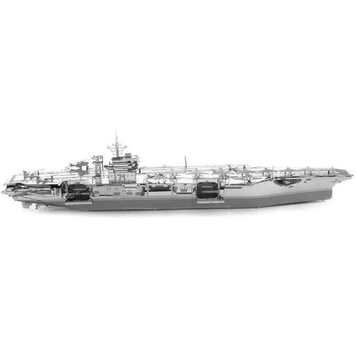 The United States Navy - Unpainted USS Theodore Roosevelt CVN-71 Aircraft Carrier Ship Figure Model Kit (Steel, Expert Difficulty) - Fascinations - Metal Earth Premium Series