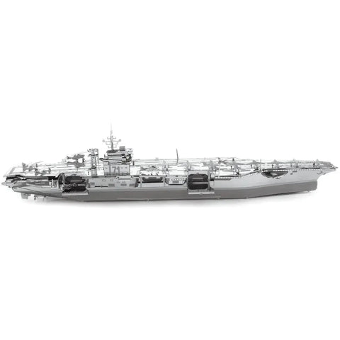The United States Navy - Unpainted USS Theodore Roosevelt CVN-71 Aircraft Carrier Ship Figure Model Kit (Steel, Expert Difficulty) - Fascinations - Metal Earth Premium Series