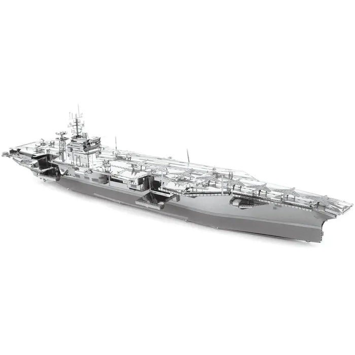 The United States Navy - Unpainted USS Theodore Roosevelt CVN-71 Aircraft Carrier Ship Figure Model Kit (Steel, Expert Difficulty) - Fascinations - Metal Earth Premium Series