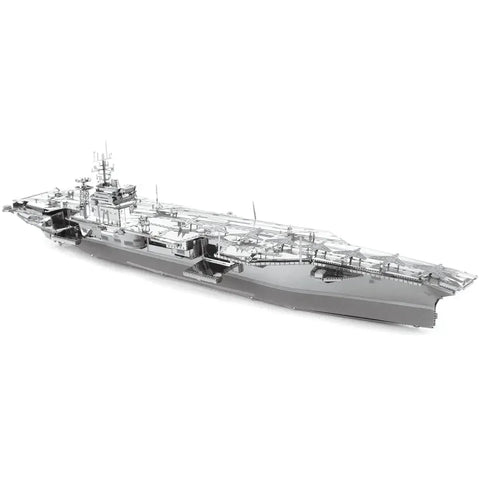 The United States Navy - Unpainted USS Theodore Roosevelt CVN-71 Aircraft Carrier Ship Figure Model Kit (Steel, Expert Difficulty) - Fascinations - Metal Earth Premium Series
