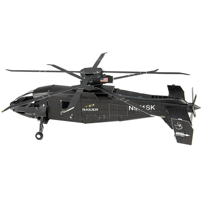 The United States - Sikorsky S-97 Raider Helicopter 3D Figure Model Kit (1:88 Scale, Steel, Hard Difficulty) - Fascinations - Metal Earth Series - (2020)