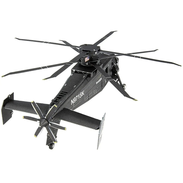 The United States - Sikorsky S-97 Raider Helicopter 3D Figure Model Kit (1:88 Scale, Steel, Hard Difficulty) - Fascinations - Metal Earth Series - (2020)