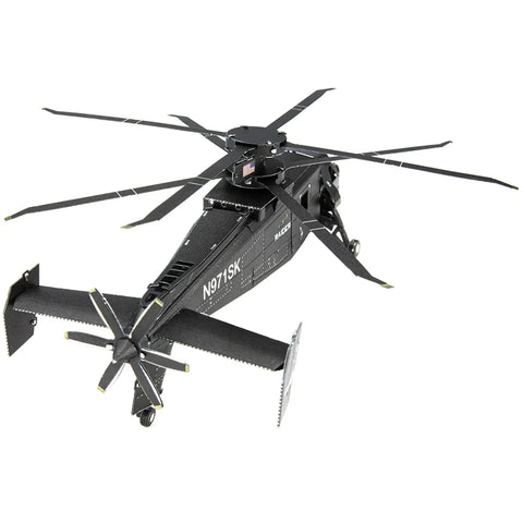The United States - Sikorsky S-97 Raider Helicopter 3D Figure Model Kit (1:88 Scale, Steel, Hard Difficulty) - Fascinations - Metal Earth Series - (2020) - Image 4