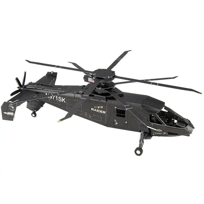 The United States - Sikorsky S-97 Raider Helicopter 3D Figure Model Kit (1:88 Scale, Steel, Hard Difficulty) - Fascinations - Metal Earth Series - (2020)