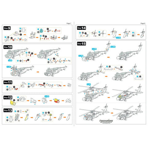 The United States - Sikorsky UH-60 Black Hawk Helicopter 3D Figure Model Kit (1:122 Scale, Steel, Easy Difficulty) - Fascinations - Metal Earth Series - (2024) - Image 10