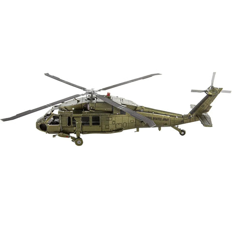The United States - Sikorsky UH-60 Black Hawk Helicopter 3D Figure Model Kit (1:122 Scale, Steel, Easy Difficulty) - Fascinations - Metal Earth Series - (2024) - Image 4