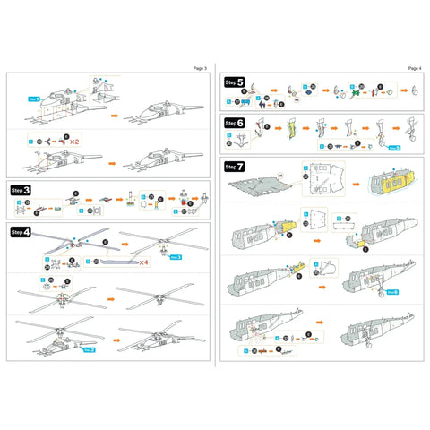 The United States - Sikorsky UH-60 Black Hawk Helicopter 3D Figure Model Kit (1:122 Scale, Steel, Easy Difficulty) - Fascinations - Metal Earth Series - (2024) - Image 8
