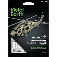 The United States - Sikorsky UH-60 Black Hawk Helicopter 3D Figure Model Kit (1:122 Scale, Steel, Easy Difficulty) - Fascinations - Metal Earth Series - (2024)