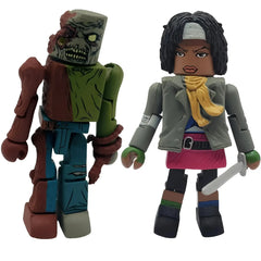 The Walking Dead - Michonne & One-Eyed Zombie Figure Set (2.5") - Diamond Select Toys - Minimates Series 2