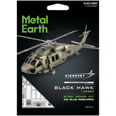 The United States - Sikorsky UH-60 Black Hawk Helicopter 3D Figure Model Kit (1:122 Scale, Steel, Easy Difficulty) - Fascinations - Metal Earth Series - (2024)